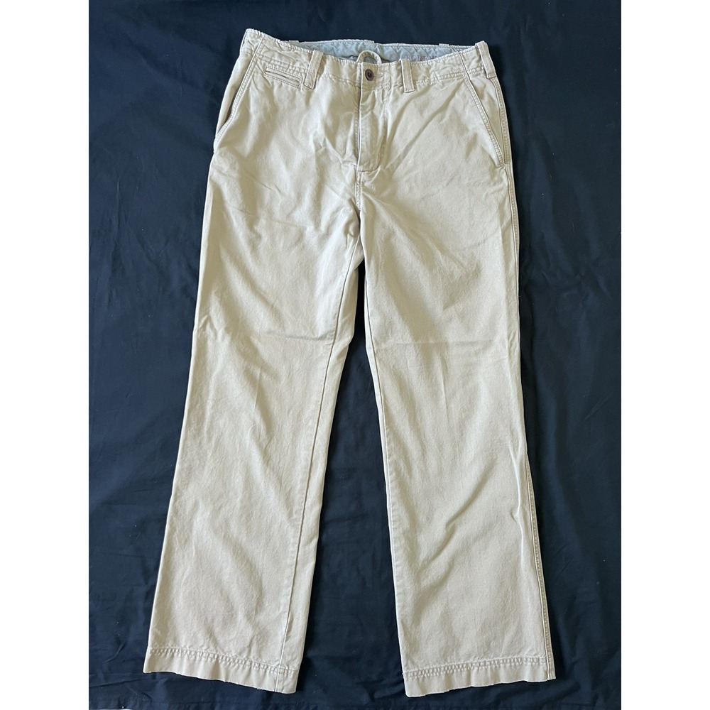 JCrew 100% Cotton Men's Khaki Bootcut Chino Pants Size 33Wx32L